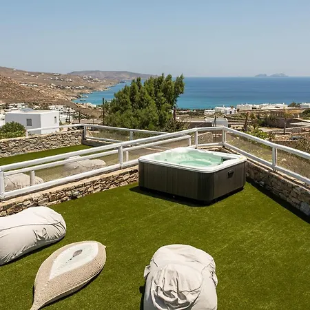 Magnificent Mykonos Nexus 2 Bedrooms Private Terrace With Jacuzzi Outdoor Dining Area Bbq *