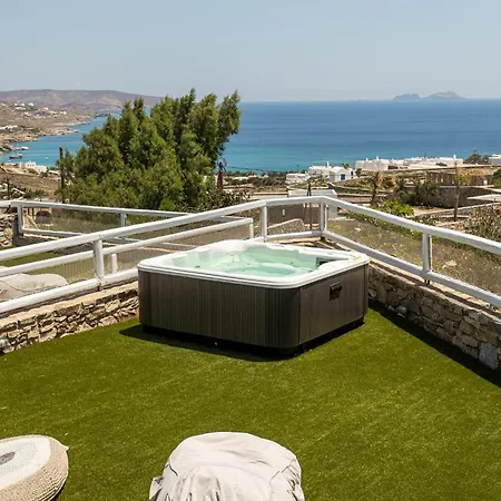 Magnificent Mykonos Nexus 2 Bedrooms Private Terrace With Jacuzzi Outdoor Dining Area Bbq Apartment *