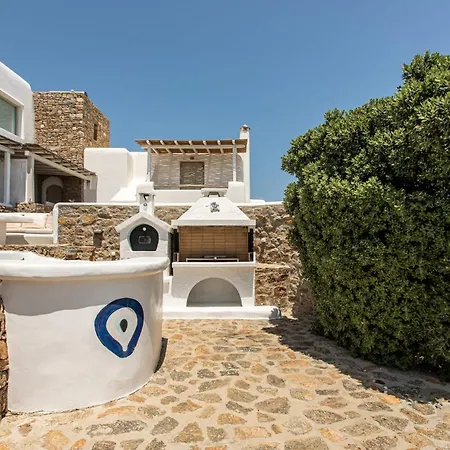 Magnificent Mykonos Nexus 2 Bedrooms Private Terrace With Jacuzzi Outdoor Dining Area & Bbq Калафатис